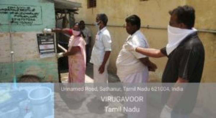 கொரோனோ வைரஸ் தடுப்பு நடவடிக்கையில் திருப்பூர் வி.ஏ.ஓ. திரு.துரைசாமி .