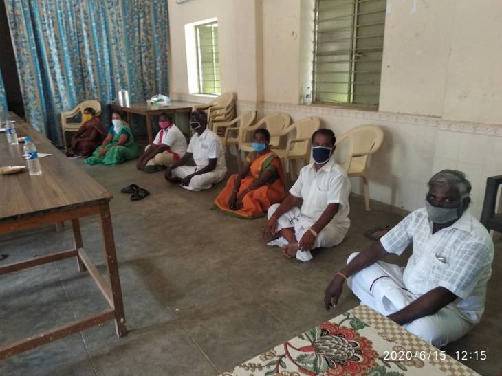 திமுக கூட்டணிக்கட்சி ஒன்றியக்குழு உறுப்பினர்கள் நடத்தும் உள்ளிருப்பு போராட்டத்தில் திருமதி.இராஜலட்சுமி நாகேஷ்வரன்