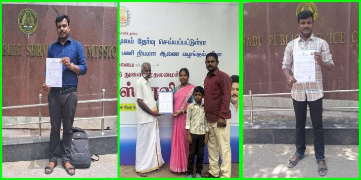 தேனியிலிருந்து மூன்று அரசுத்துறையை அலங்கரிப்போர்க்கு வாழ்த்து!